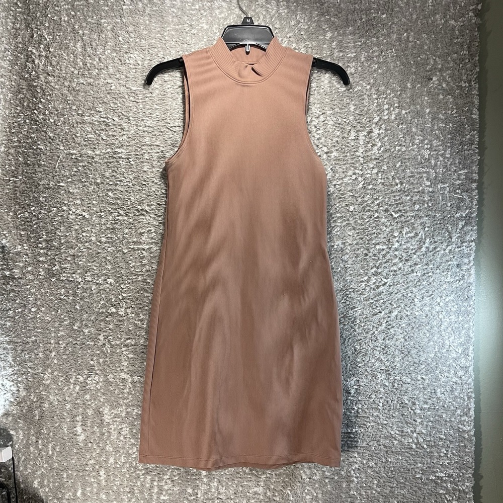 Abercrombie & Fitch Knitted Ribbed Bodycon Stretchy High Neck Go to Tank Dress M